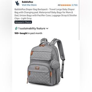 Grey Diaper Bag